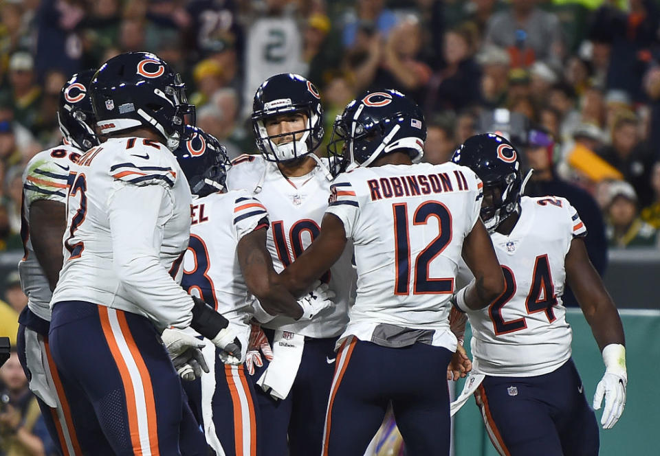 Mitchell Trubisky and the Bears offense just aren’t producing big plays so far this season. (Getty)