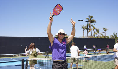 Director of Retiree Vibes, Joey Zauzig kept heart rates up all weekend long while hosting Pickleball Dink & Drink.