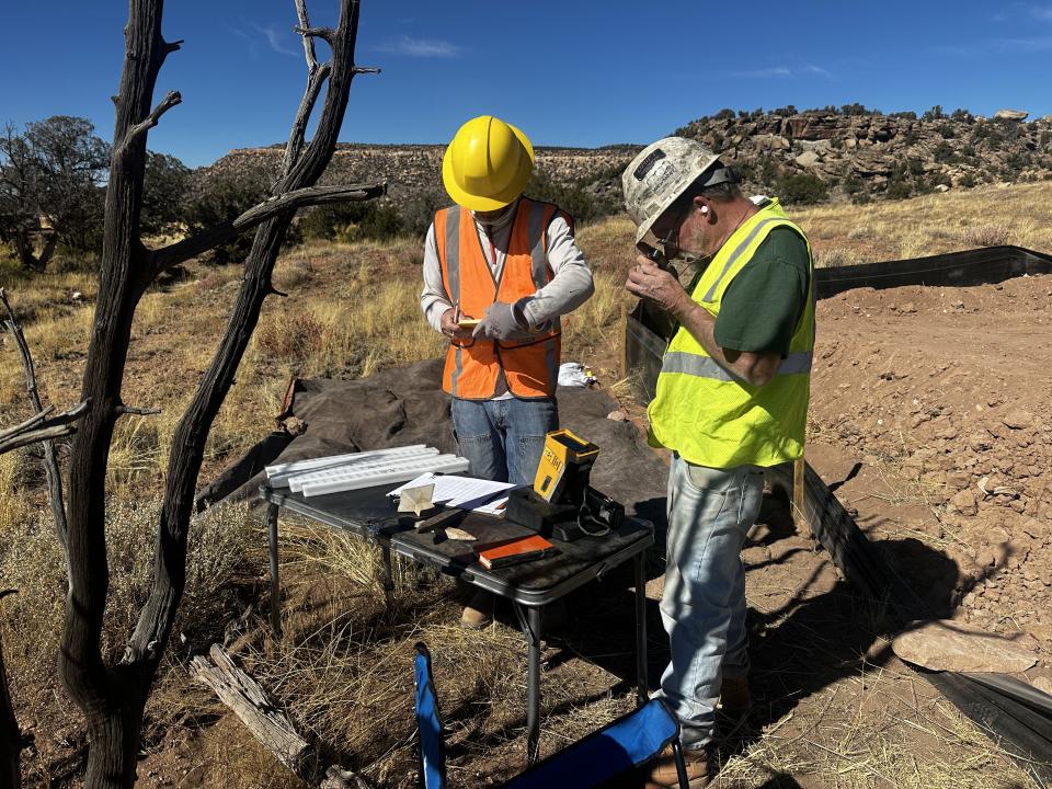 Geologist examining drilling samples at Wedding Bell Project in Colorado, a Thor Energy mining site. Courtesy: Thor Energy