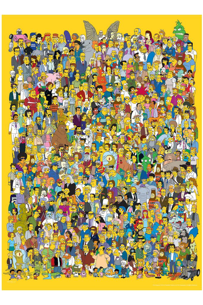 The Simpsons Cast 1000 Piece Puzzle. Image via Urban Outfitters.