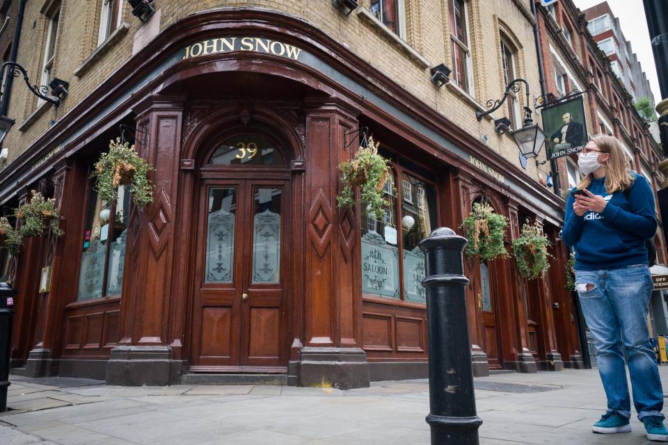 Keep safe: pubs will operate one way systems to keep drinkers at a safe distance (Getty Images)