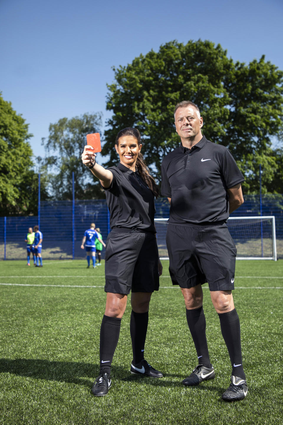 Mark Halsey put Rebekah through her paces at Leicester City’s training ground