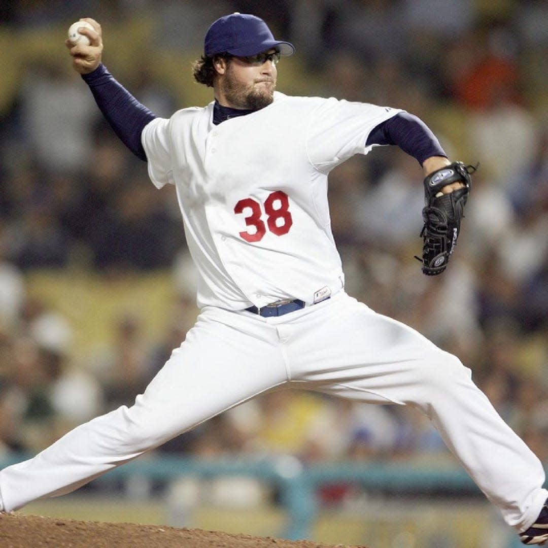Eric Gagne won the Cy Young Award in 2003. He played 10 seasons in Major League Baseball (1999-2008), primarily with the Los Angeles Dodgers.