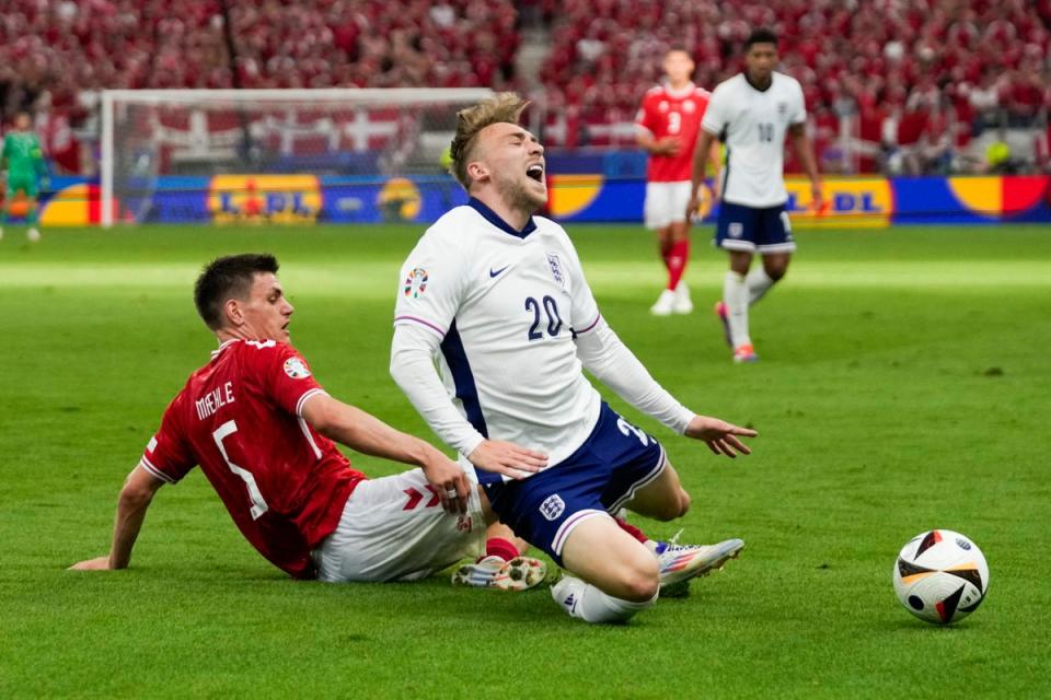 England struggled against a competent Denmark side (AP)