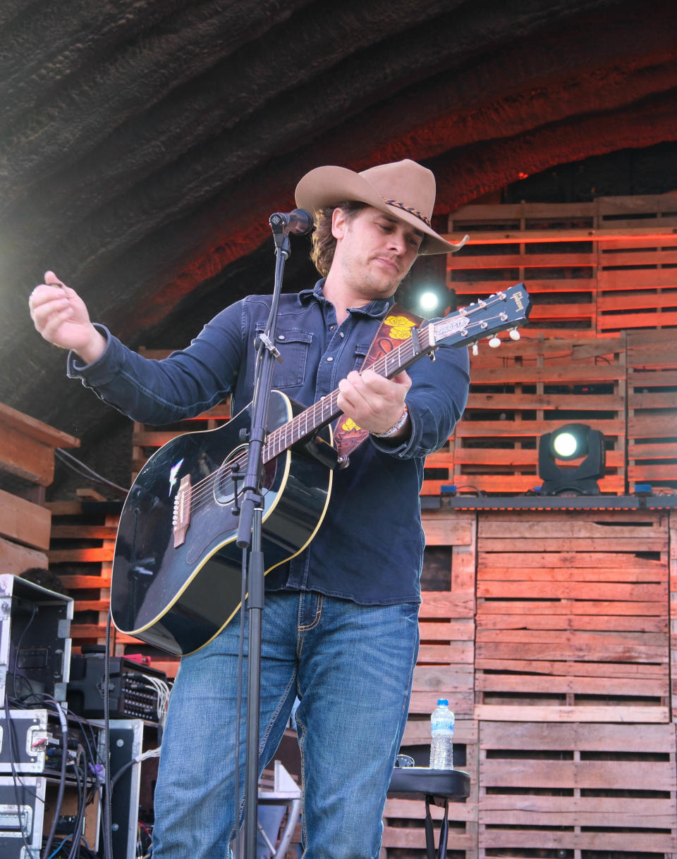 Randall King plays for the crowd Sunday at the Panhandle Boys: West Texas Relief Concert at the Starlight Ranch in Amarillo.