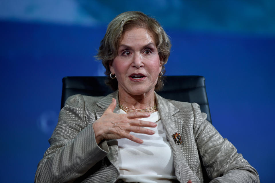 Judith Rodin, president of the Rockefeller Foundation, which conducted the study on gender bias in the coverage of female CEOs. (Photo: Riccardo Savi via Getty Images)