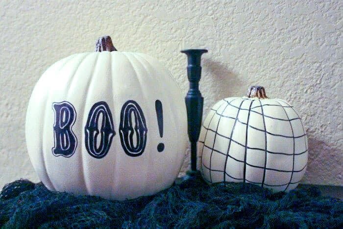 Spider Web and Boo Pumpkins