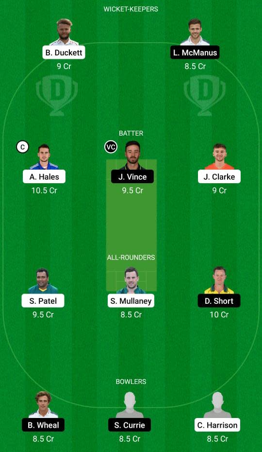 NOT vs HAM Dream11 Prediction Fantasy Cricket Tips Dream11 Team English T20 Blast 