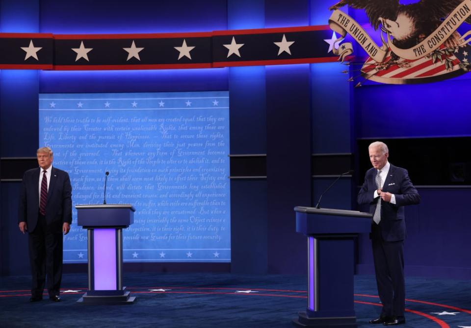 Trump and Biden face off in debateGetty Images