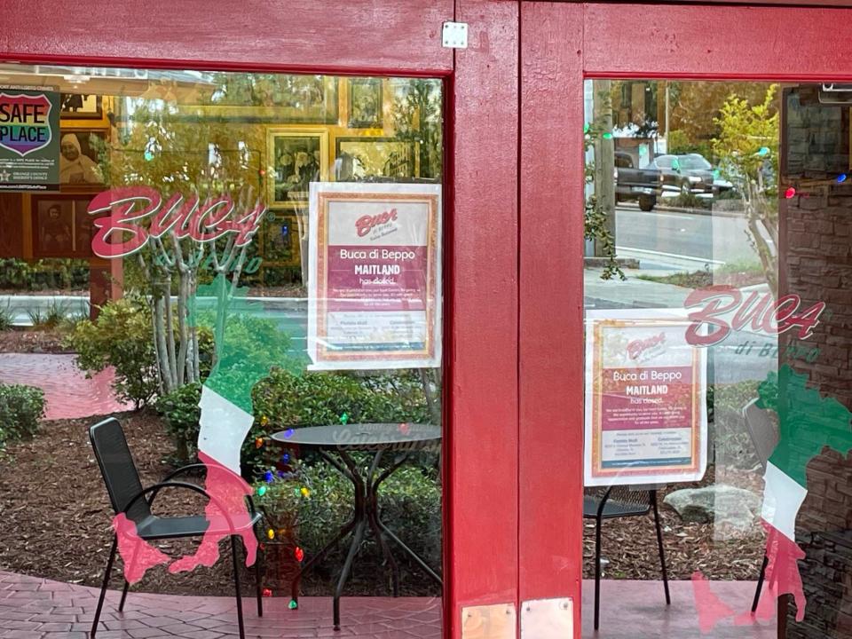 Buca di Beppo closed its Maitland location Monday after almost 25 years in business.