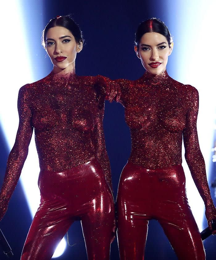 The singing sisters were confident to bare it all on stage at the ARIAs this year. Source: Getty Images.