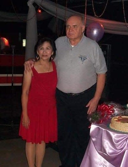 Timothy with his wife Rose on her birthday in 2011.