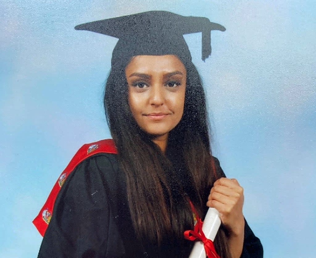 Sabina Nessa, 28, whose body was found near the OneSpace community centre at Kidbrooke Park Road in Greenwich on Saturday (Met Police/PA) (PA Media)