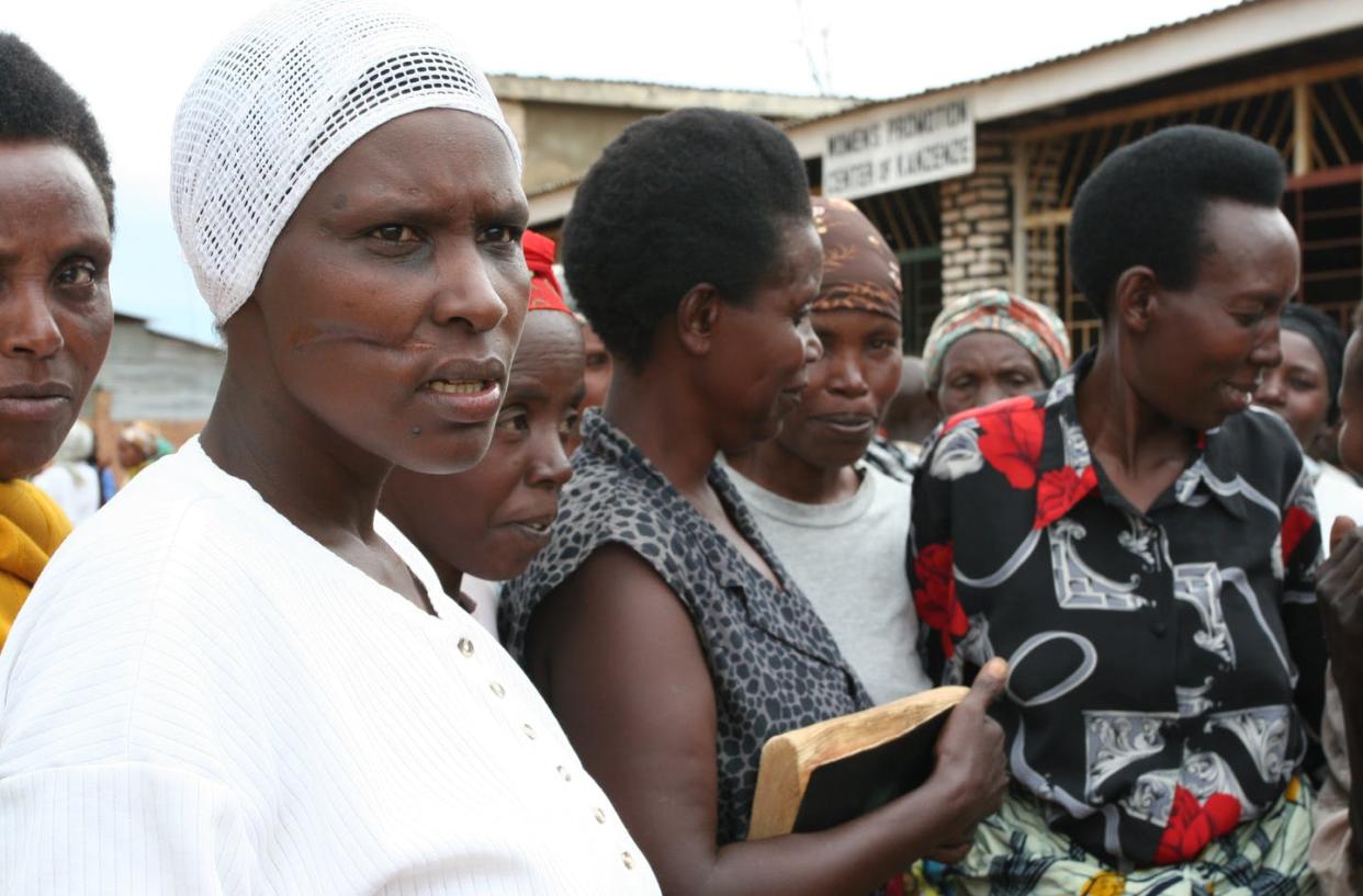 <span class="caption">A gathering of women survivors at a Solace Ministries meeting, near Kigali, Rwanda, in 2010.</span> <span class="attribution"><span class="source">Donald E. Miller</span>, <a class="link " href="http://creativecommons.org/licenses/by/4.0/" rel="nofollow noopener" target="_blank" data-ylk="slk:CC BY;elm:context_link;itc:0;sec:content-canvas">CC BY</a></span>