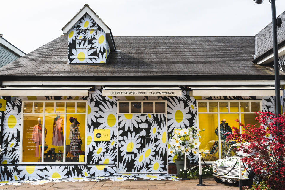 The Creative Spot x The British Fashion Council, part of a past collaboration with Bicester Village in Oxfordshire, England.