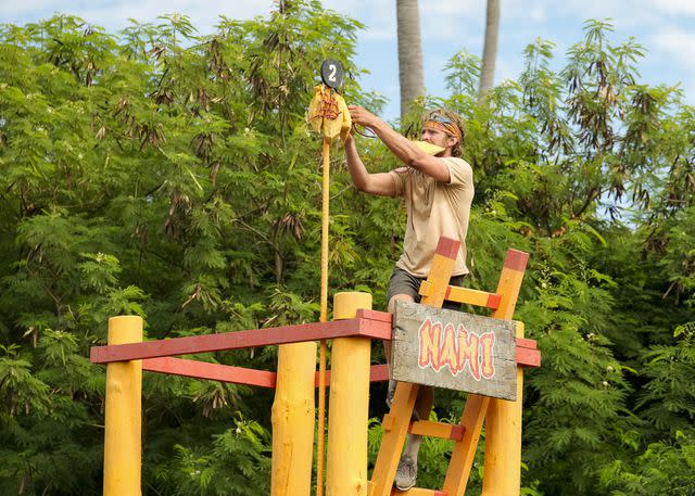 <p>Robert Voets/CBS</p> Hunter McKnight on 'Survivor 46'