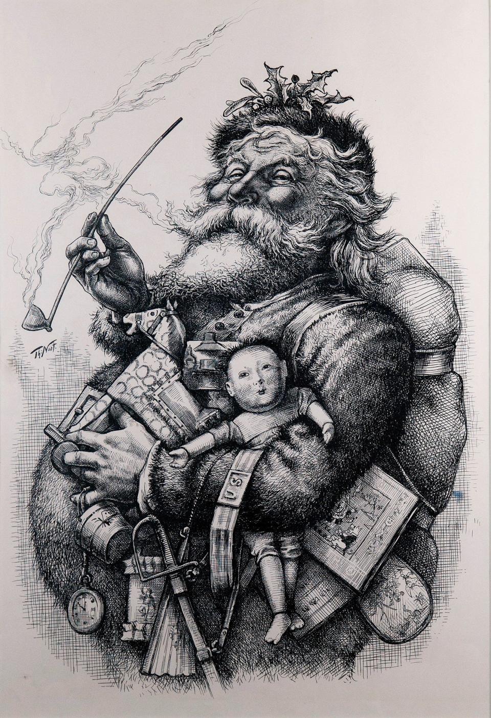 Illustrator Thomas Nast cemented the vision of Santa Clause best known today.