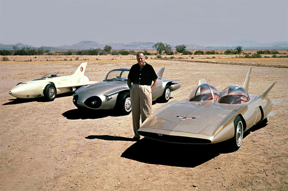 <p>GM was in the market for a follow up to the <strong>Firebird 1 </strong>(pictured left). Constructed from titanium, <strong>Firebird II </strong>(centre) was designed to be run on guided roadways – so it was something of a forerunner to today’s <strong>autonomous cars</strong>.</p><p>Two years later, GM followed it with the <strong>Firebird III </strong>(right). This time Harley Earl (pictured) sought to move the inspiration on from jet planes to space rockets. As such it was even more extreme than its predecessors and featured <strong>automatic guidance</strong>, a <strong>225bhp </strong>turbine, climate-control and <strong>automatic lighting</strong>.</p><p>It was Earl’s swansong – he retired the same year, after an extraordinary 30 years running the design operation of GM, a period when the company came to dominate the American car world and become the world’s largest company into the bargain.</p>