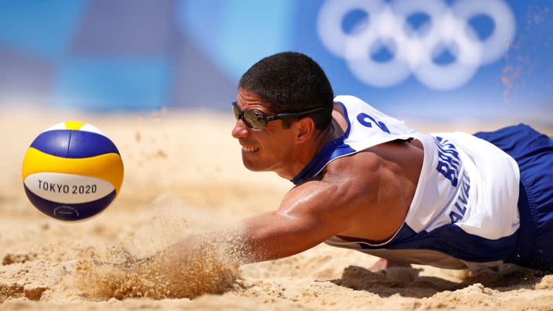 Beach Volleyball - Men - Pool D - Brazil (Alison/Alvaro Filho) - Argentina (Azaad/Capogrosso)