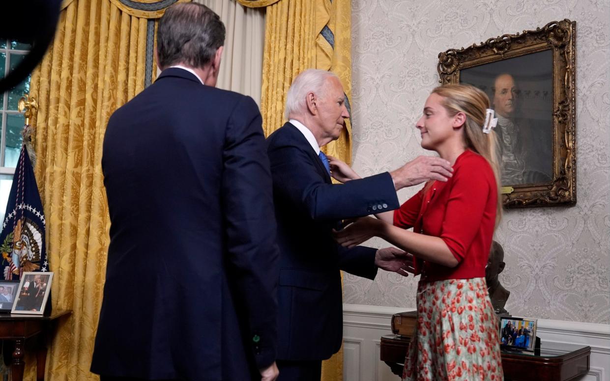 Joe Biden hugs his family