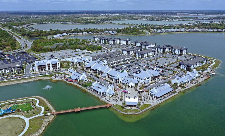Lakewood Ranch's Sarasota County development at Waterside Place is a 36-acre lakefront town center with regional commercial, restaurants, and stores with nine surrounding neighborhoods. It's a new destination for Sarasota and Manatee Counties.