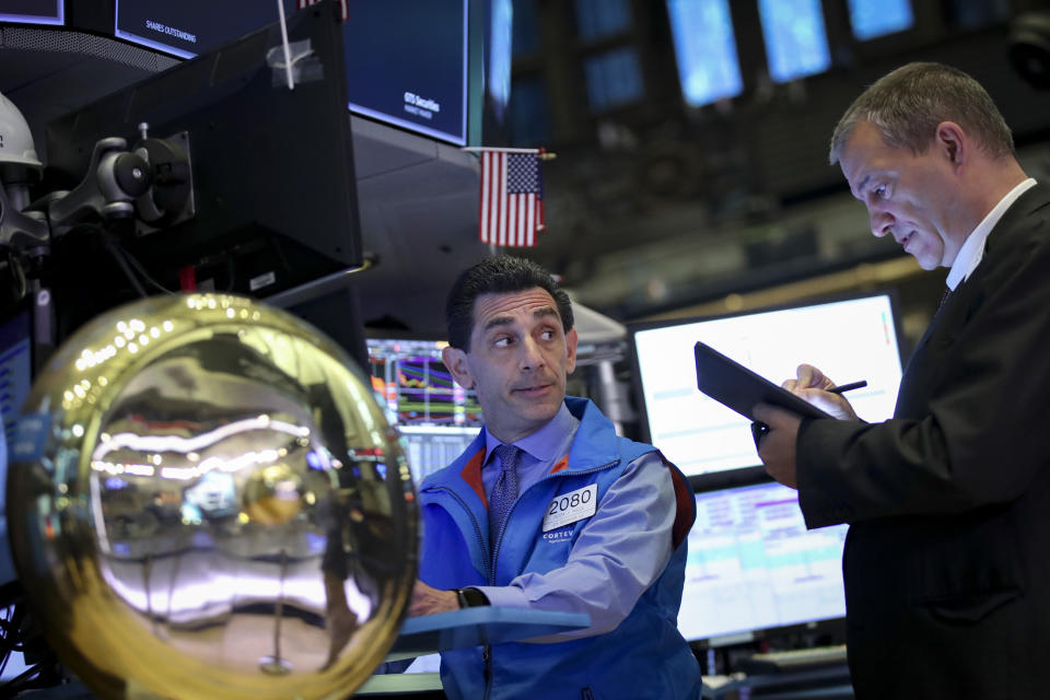 NEW YORK, NY - JUNE 3: Traders and financial professionals work at the opening bell on the floor of the New York Stock Exchange (NYSE), June 3, 2019 in New York City. Stocks opened mostly flat on Monday morning, amid continuing trade tensions between the United States and its major trading partners, China and Mexico. (Photo by Drew Angerer/Getty Images)