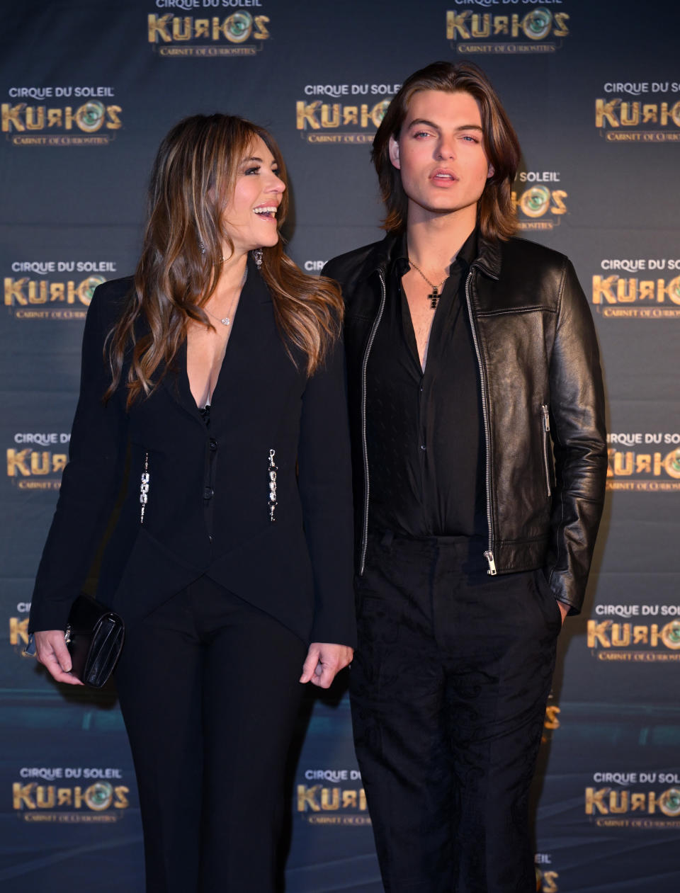 Elizabeth Hurley and Damian Hurley attend the European Premiere of Cirque du Soleil's 