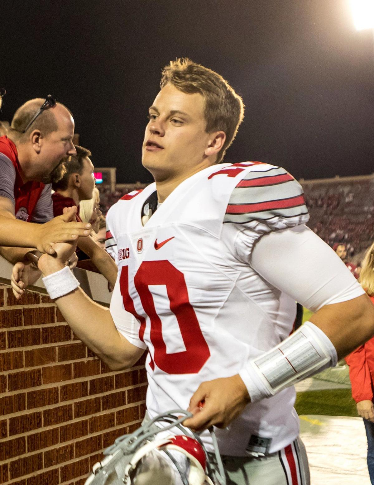 Burrow carted off practice field after calf injury