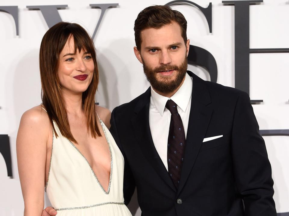 A closeup of Dakota and Jamie