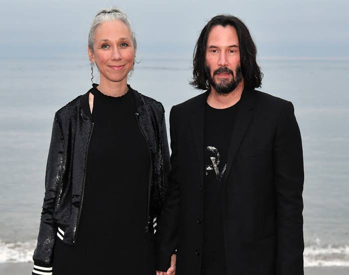 A closeup of Keanu and Alexandra