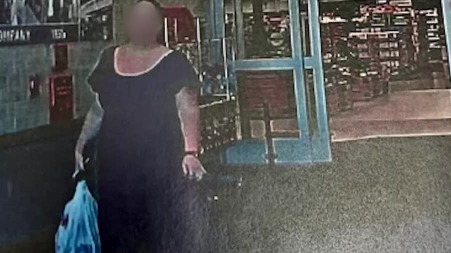 A surveillance photo of the woman, who did not want to be identified by name, leaving the Meijer on Clyde Park Avenue SW at 54th Street.