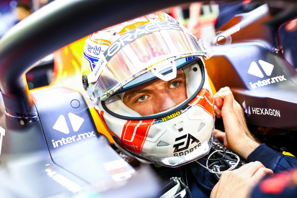 Max Verstappen is on pole position in Bahrain as he targets a third-straight title (Getty Images)