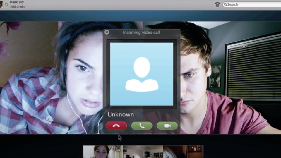 Blaire's desktop screen in Unfriended