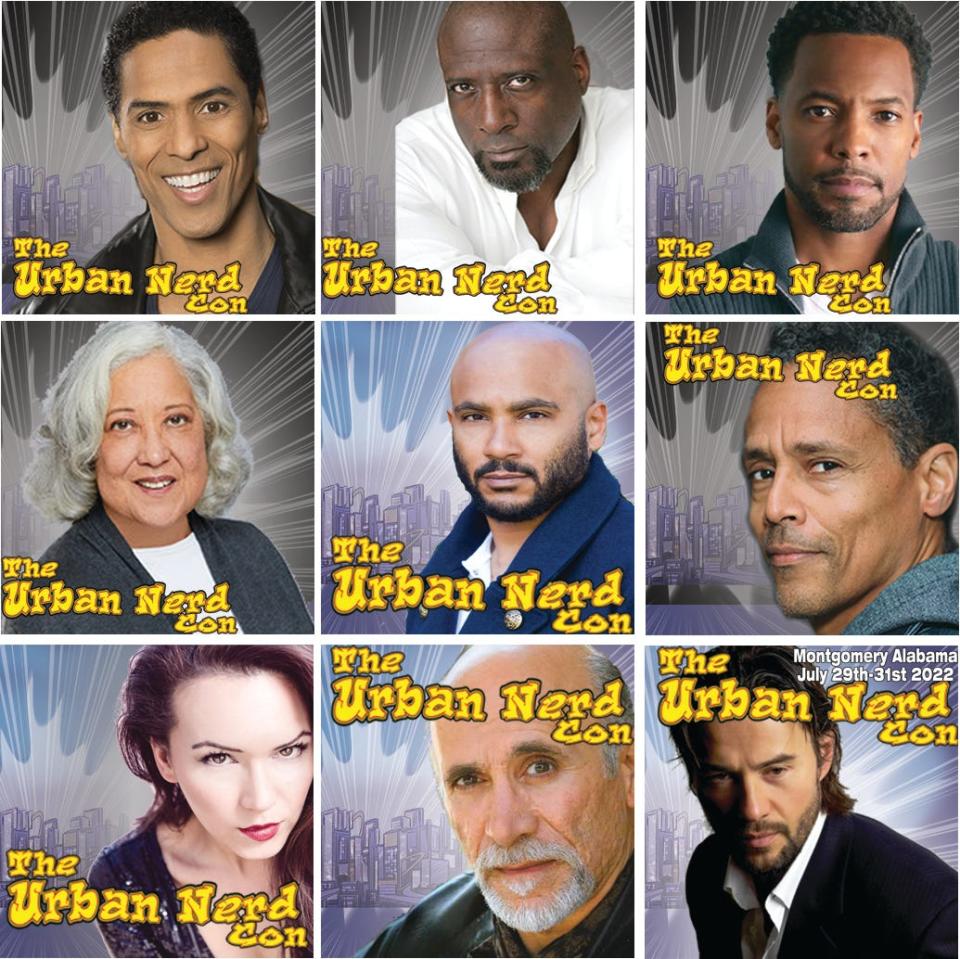 Some of the special guests at The Urban Nerd Con are: Top, from left, Tiamak (The Last Dragon), Kevin Grevioux (Underworld), Anthony Montgomery (Star Trek: Enterprise); 2nd row from left, Adele Simmons (Star Trek: The Next Generation and Star Trek: Voyager), Cirroc Lofton (Star Trek: Deep Space Nine); Peter Williams (Stargate SG-1); Bottom, from left, Simone Bailly, Tony Amendola, and Steve Bacic (all of (Stargate SG-1).