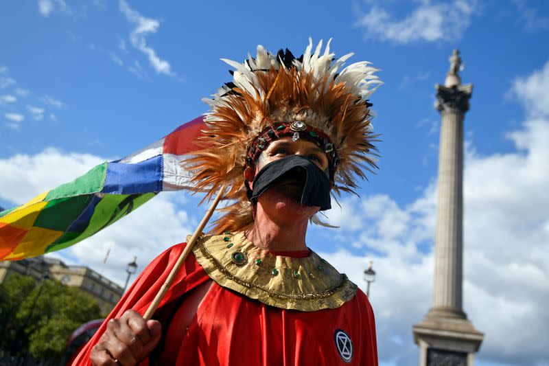 Extinction Rebellion climate activists protest in London