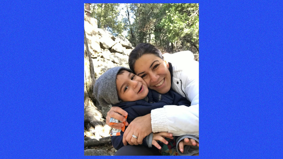 Mina Mahdhavi and her son.  (Photo: Mina Mahdhavi)