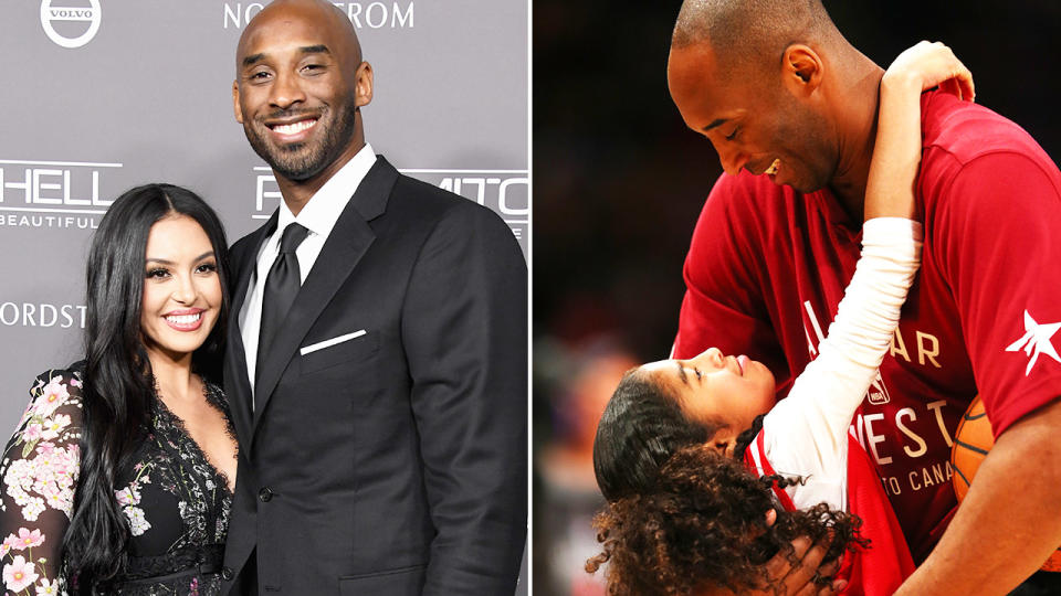 Vanessa, Kobe and Gianna Bryant.