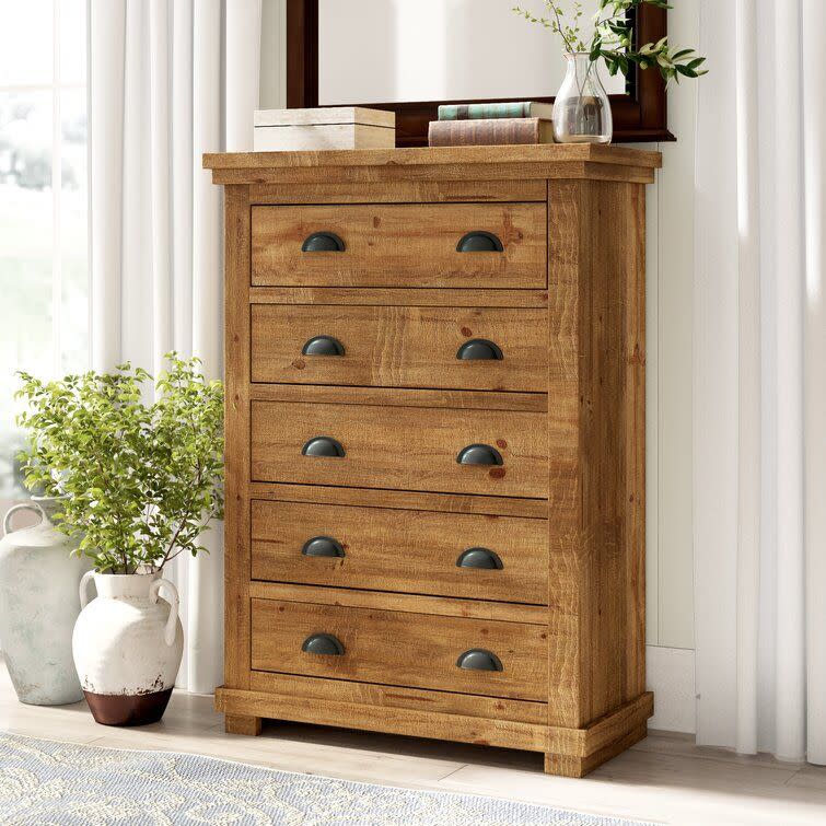 <p><a href="https://go.redirectingat.com?id=74968X1596630&url=https%3A%2F%2Fwww.birchlane.com%2Ffurniture%2Fpdp%2Fwolferstorn-5-drawer-38-w-solid-wood-chest-b000753161.html&sref=https%3A%2F%2Fwww.housebeautiful.com%2Fshopping%2Fbest-stores%2Fg44738255%2Flabor-day-furniture-sales-2023%2F" rel="nofollow noopener" target="_blank" data-ylk="slk:Shop Now;elm:context_link;itc:0;sec:content-canvas" class="link ">Shop Now</a></p><p>Wolferstorn 5-Drawer Dresser</p><p>Birch Lane</p><p>$641.00</p><span class="copyright">Birch Lane</span>