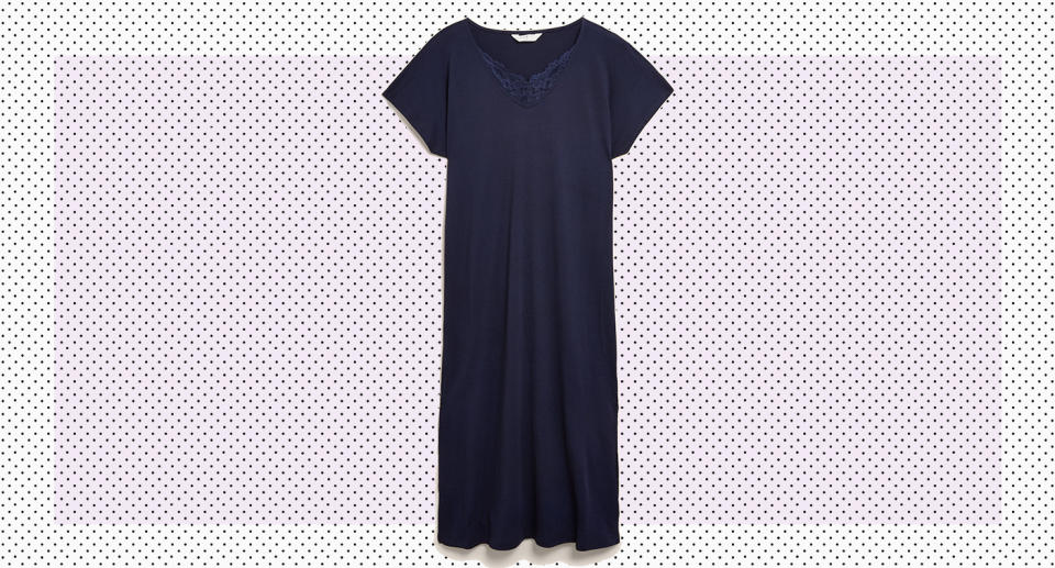 <a href="https://fave.co/3zj9Xyr" rel="noopener" target="_blank" data-ylk="slk:Cotton Modal Lace Insert Nightdress;elm:context_link;itc:0;sec:content-canvas" class="link ">Cotton Modal Lace Insert Nightdress</a>