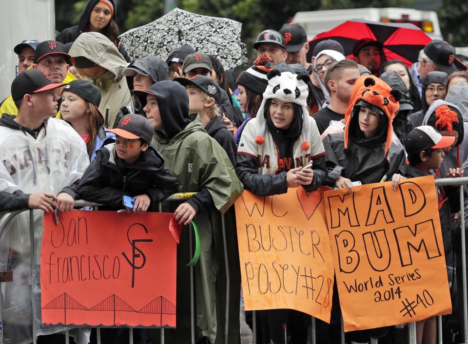 Yeah, Giants fans, we know, you're used to parades. (AP)