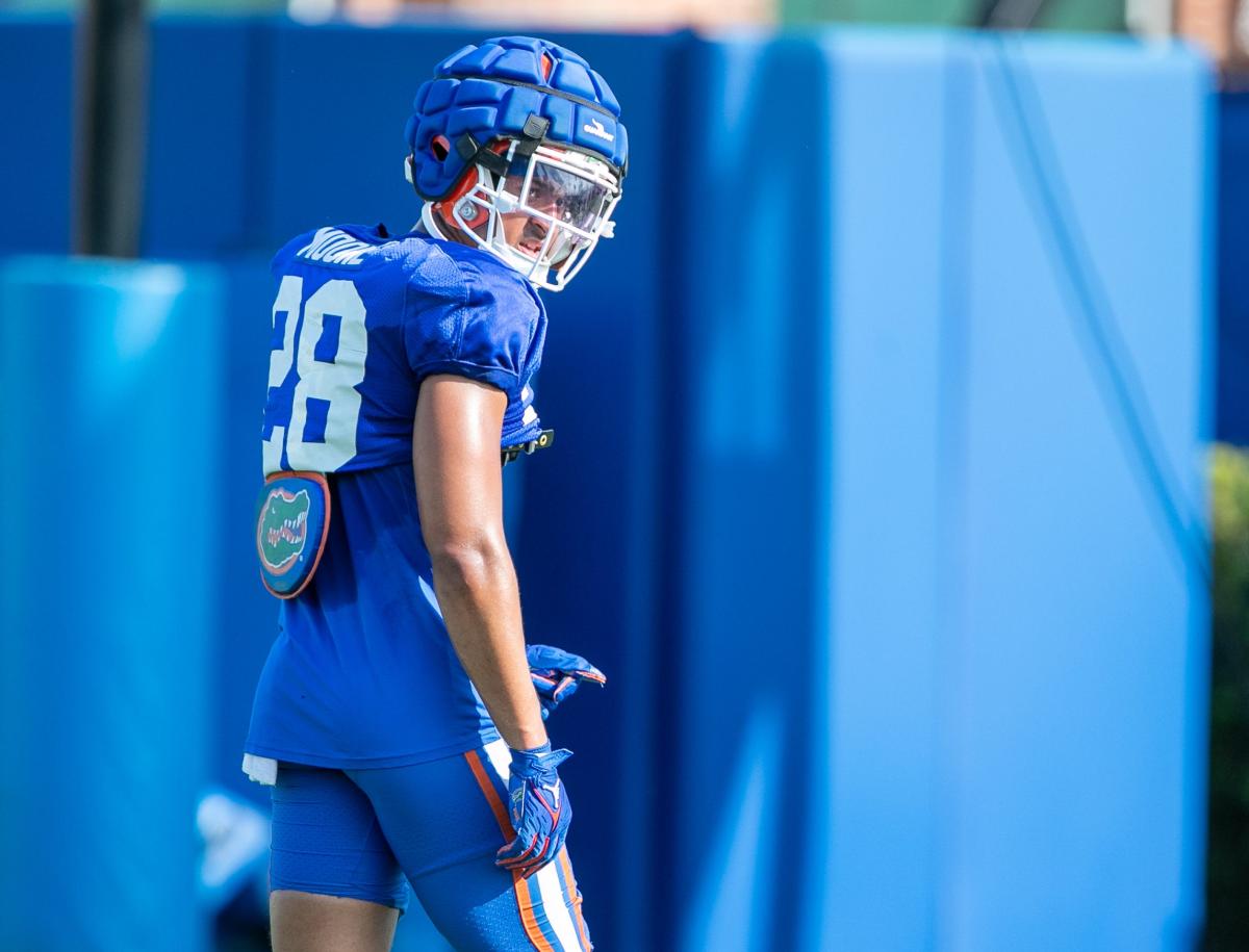 CB Devin Moore in the non-contact jersey and other insights from football training in Florida