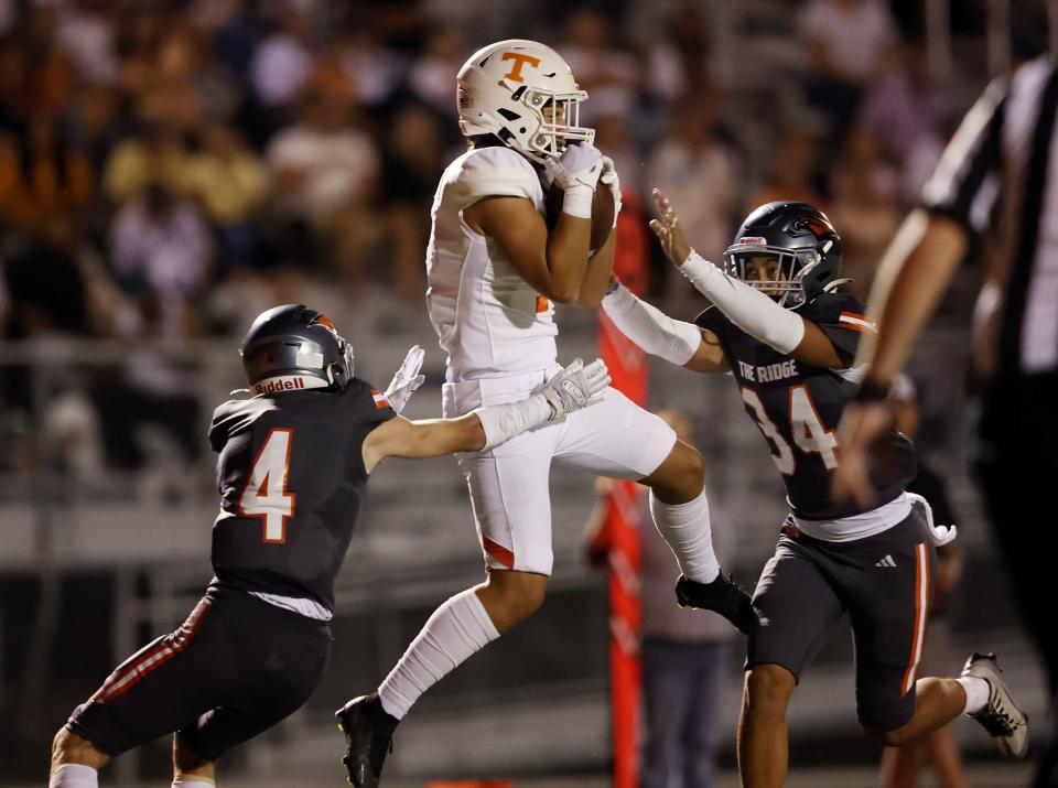 Skyridge and Timpview play at Skyridge in Lehi on Friday, Aug. 11, 2023. Skyridge won 26-14. | Scott G Winterton, Deseret News