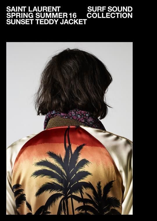 The already iconic jacket from Saint Laurent’s SS16 Surf collection. Photo: Hedi Slimane