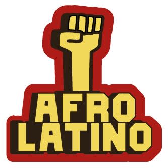 This sticker represents Latinos who are Black.