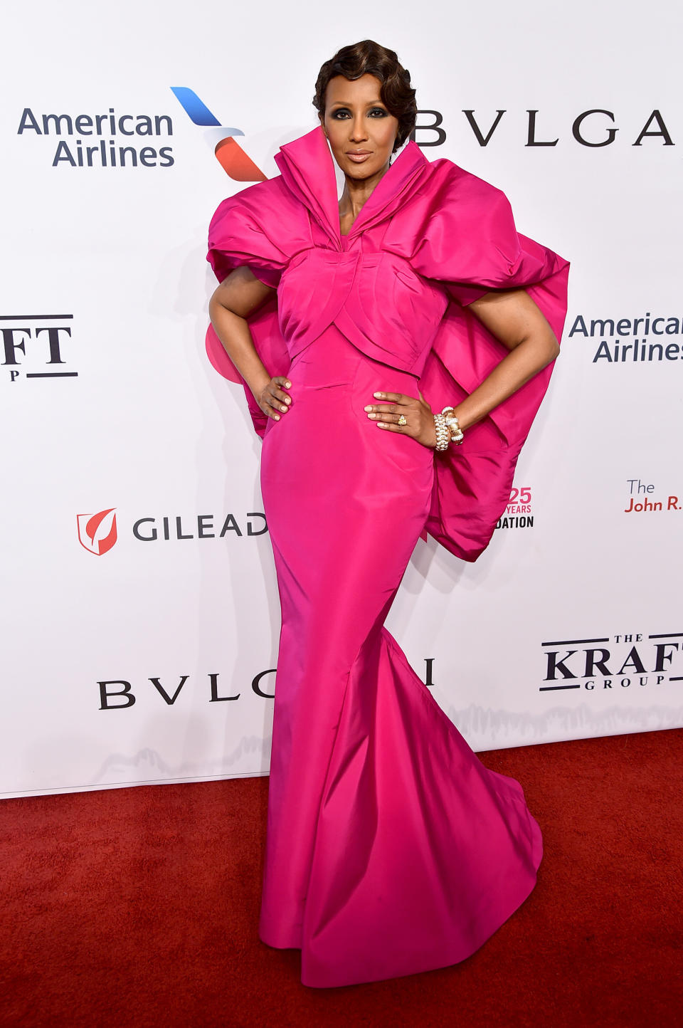 Iman at the Elton John AIDS Foundation's 17th annual An Enduring Vision benefit in New York on Nov. 5, 2018.