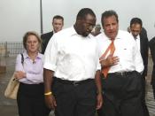 New Jersey Governor Chris Christie (R) talks with Department of Community Affairs Commissioner Richard Constable and CEO of the New Jersey Economic Development Authority Michelle Brown (not pictured) as he tours the fire area with his Deputy Chief of Staff Bridget Anne Kelly (L) at the boardwalk in Seaside Heights, New Jersey on September 12, 2013 in this handout photo obtained by Reuters on January 9, 2014. Christie said at a news conference on January 9, 2014 that he had fired Kelly in the wake of a scandal involving the closure of lanes on the George Washington bridge during a political campaign in September. (REUTERS/Tim Larsen/Governor's Office/Handout via Reuters)