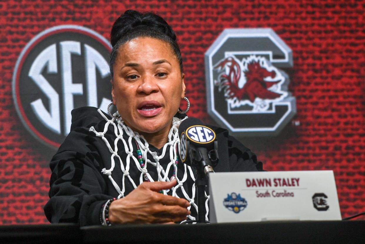 Dawn Staley, who is tied for second at $3.1 million in compensation this year, believes the salary pool for assistants must get larger.