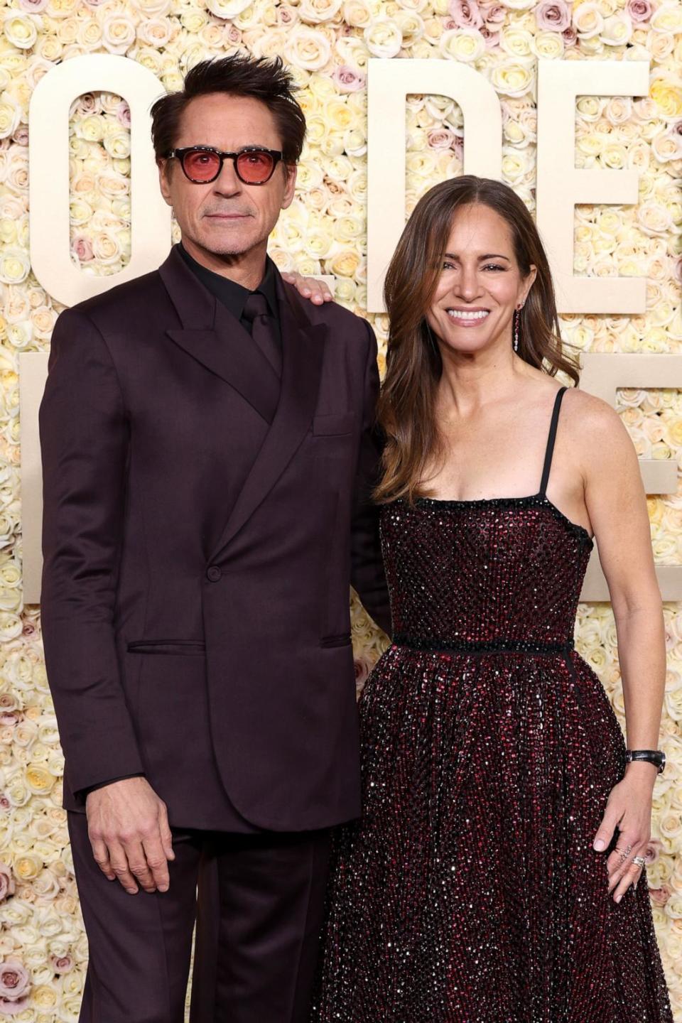 PHOTO: Robert Downey Jr. and Susan Downey attend the 81st Annual Golden Globe Awards at The Beverly Hilton on Jan. 7, 2024 in Beverly Hills. (Kevin Mazur/Getty Images)