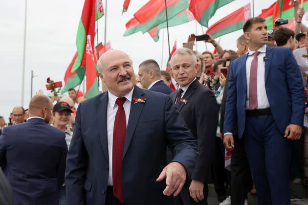 President Lukashenko, whose election a year ago has been disputed by the opposition (Photo: Maxim Guchek via Getty Images)