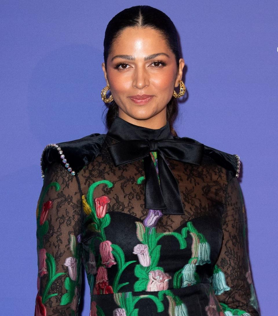 Camila Alves McConaughey arrives for the Hollywood Reporter's Women in Entertainment Gala at the Fairmont Century Plaza, in Los Angeles, California, December 8, 2021